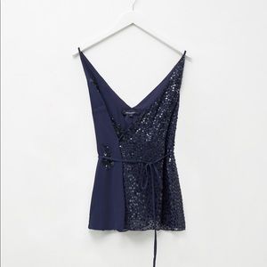 French Connection Wrap Top